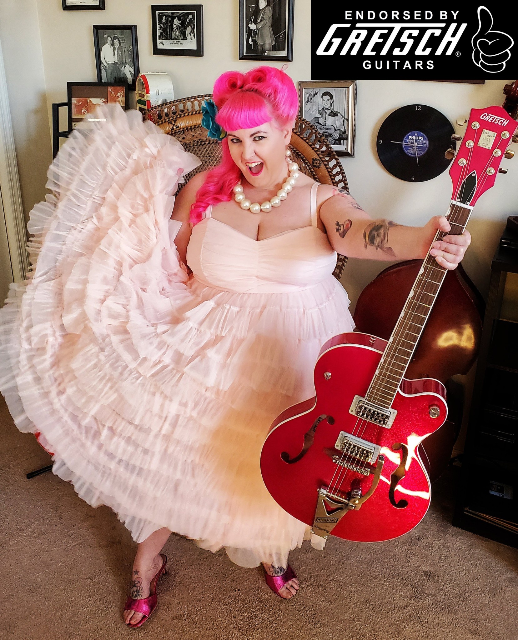 Jane Rose, endorsed by Gretsch